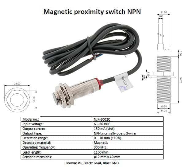 The NJK-5002C Hall-Effect Sensor Proximity Switch - Codrey Electronics