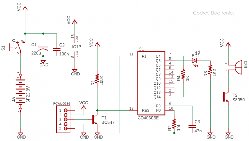 Poor man's Driveway Alarm Circuit - Codrey Electronics