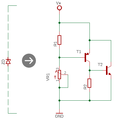 Variable Zener Diode Schematic