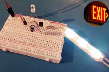 LED Exit Sign Breadboard Test