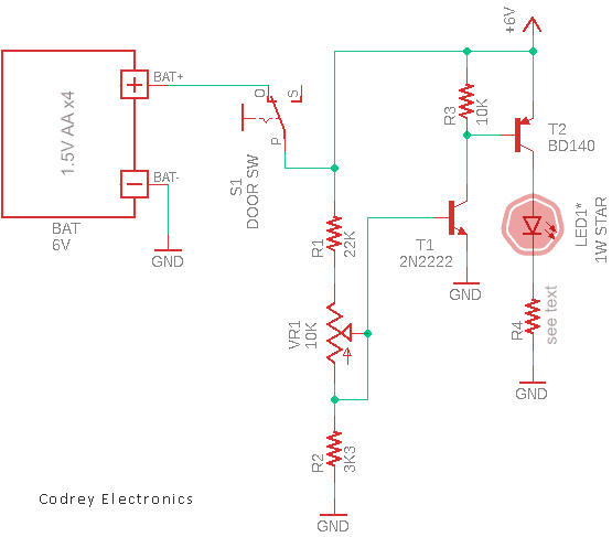 Cupboard Light Schematic